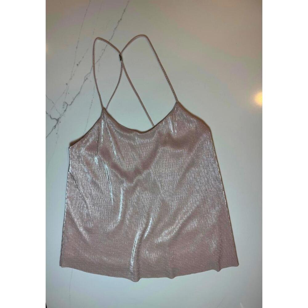 Express Shimmery Pink Spaghetti Strap Camisole Top XS
